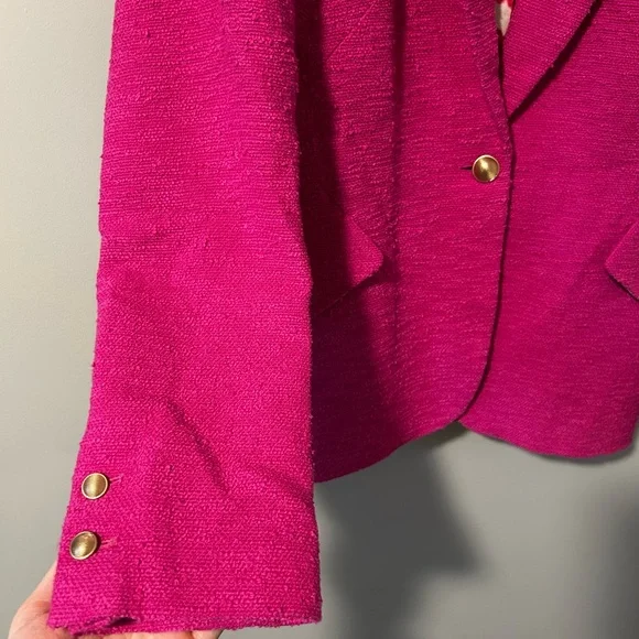 L’Agence Chamberlain Pink Tweed Blazer Jacket Womens 8 - Picture 3 of 7